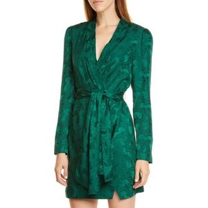 NWT Saloni Bibi Silk Jacquard Mini Dress